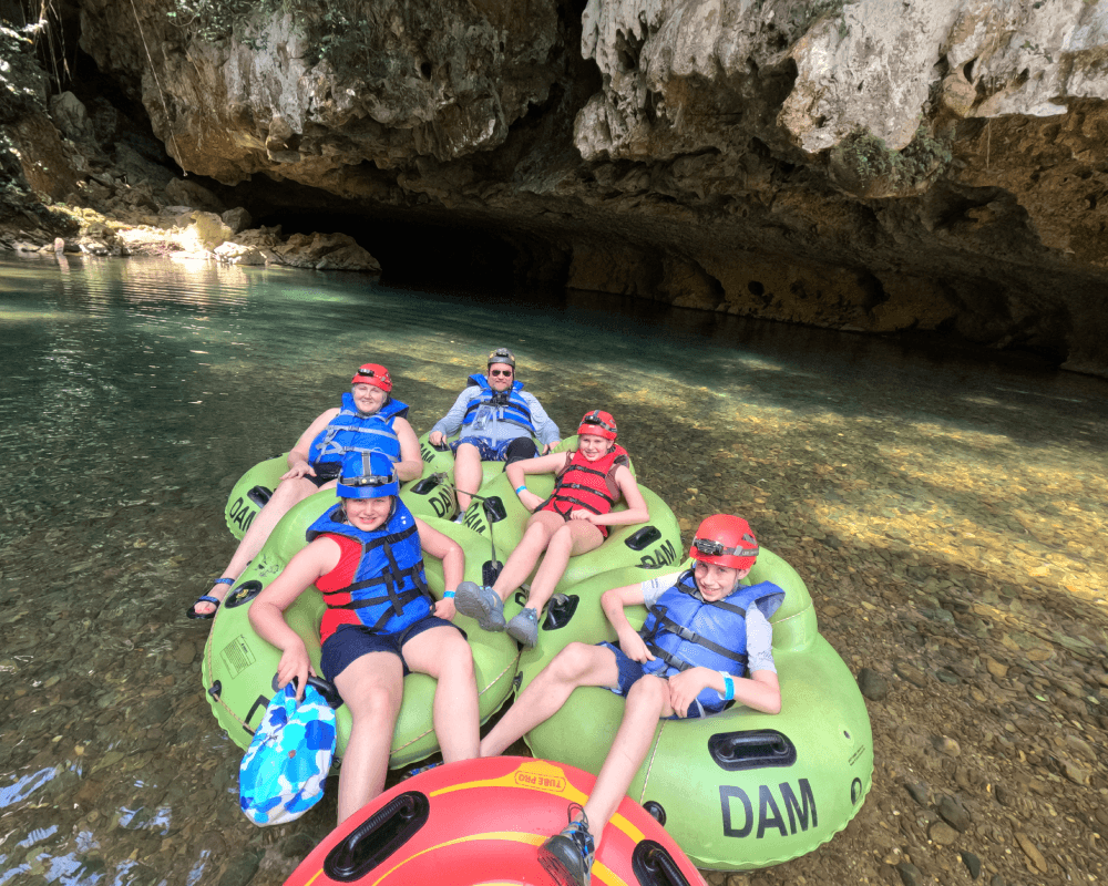 Cave tubing in Belize Cave tubing in Belize